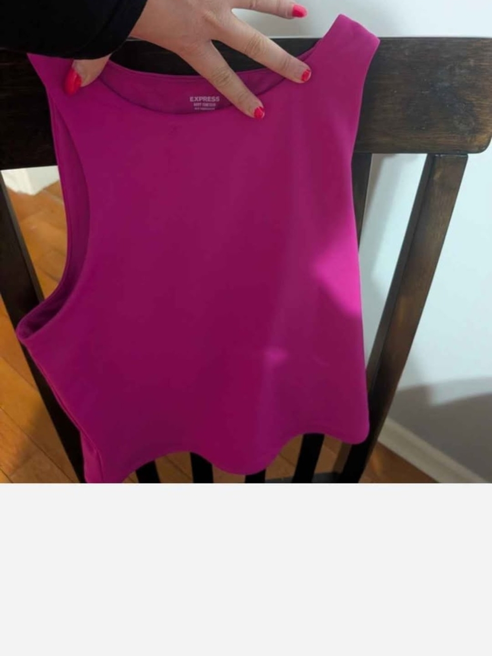 Express Women's Fuchsia Scoop Neck Tank Top Body Contour Collection NWT